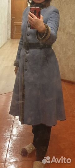 Дубленка натуральная 42-44 р дизайнерская