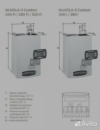 Котел б/у Baxi Nuvola 3 Comfort 280 fi