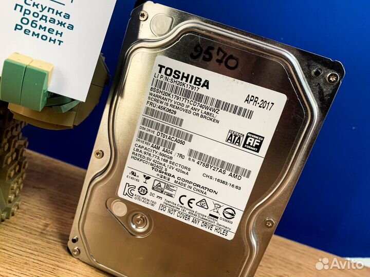 Жесткий диск Toshiba 500Gb DT01ACA050 9570ч