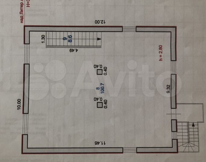 Свободного назначения, 100 м²