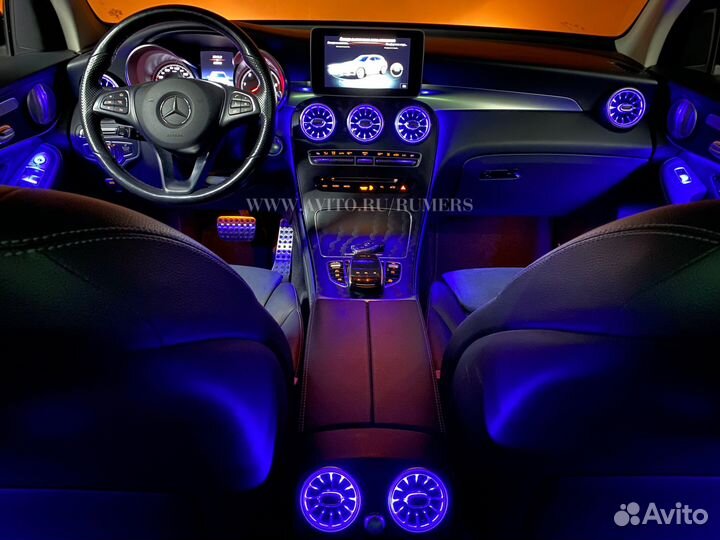 Подсветка салона Mercedes C class Ambient Light