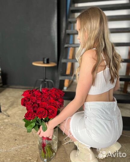 Цветы розы 25 51 101