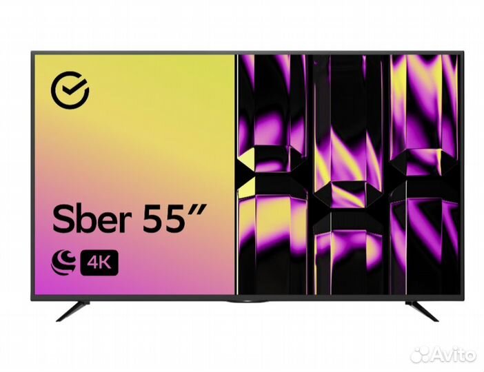 Телевизор SMART tv 55 новый Sber 55