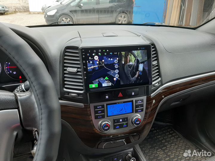 Android магнитола для Hyundai Santa Fe, есть Teyes