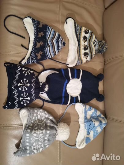 Шапка зимняя детская разные размеры