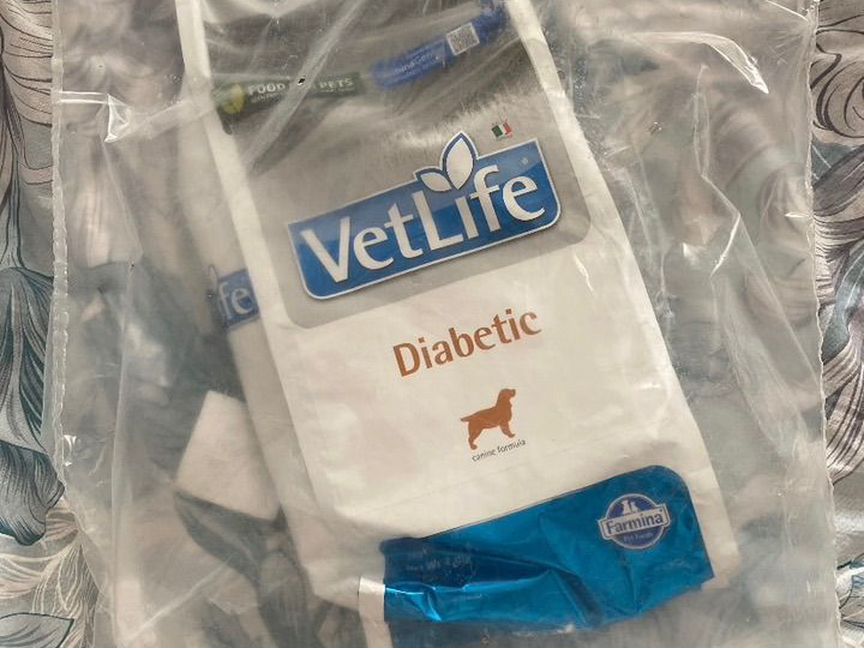 Vetlife diabetic Корм для собак с диабетом 2 кг