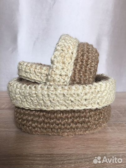 Корзинки вязаные из джута
