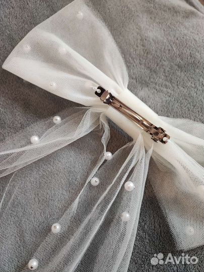 Бант для волос свадебный праздничный