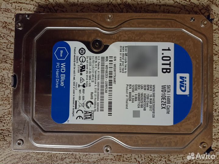 Жесткий диск 1 тб WD 2017 год