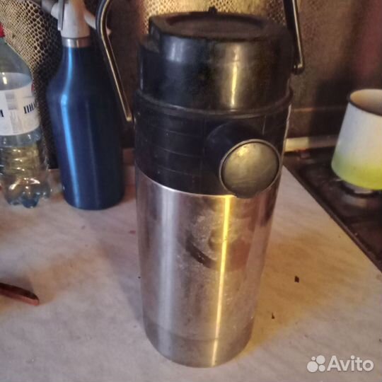 Термос с помпой СССР