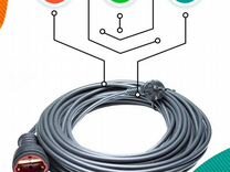 Удлинитель силовой 30м без катушки 1розетка без за
