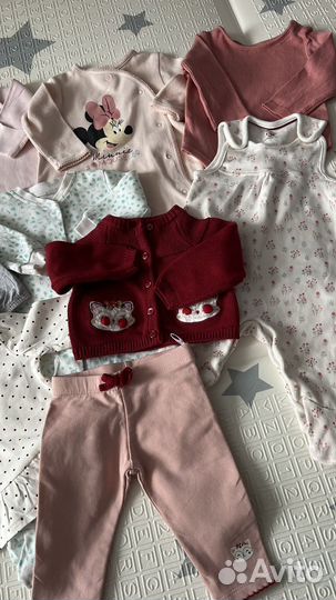 Одежда пакетом для девочки 0-3 мес