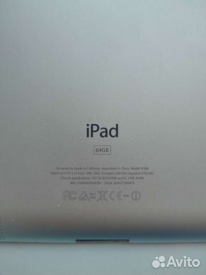 Планшет iPad 2 64Gb, Wi-Fi + Sim