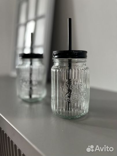 Стакан с трубочкой 2 шт