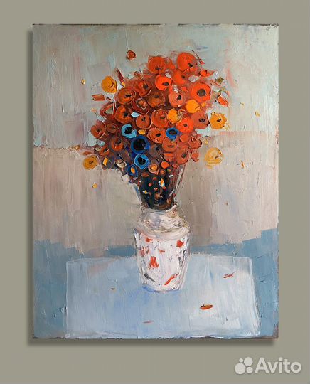 Большая картина маслом на холсте