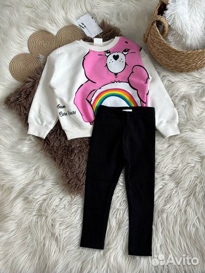 Костюм Zara для девочки свитшот и лосины 86-116