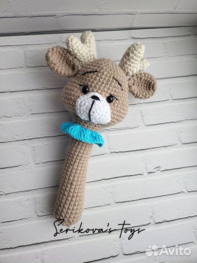 Погремушка для малыша вязаная погремушка