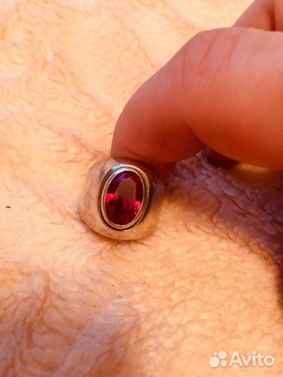 Кольцо серебро 875