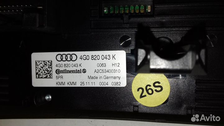 Блок управления климатом Ауди A7,A6 C7 4G0820043K