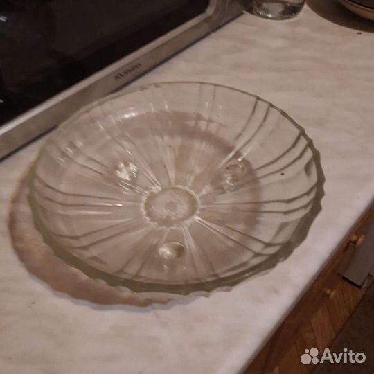 Ваза стеклянная СССР на ножке