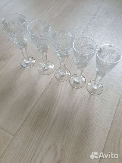 Хрустальные рюмки на ножке СССР