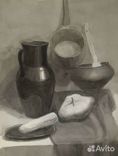 Натюрморт (акварель, гуашь)