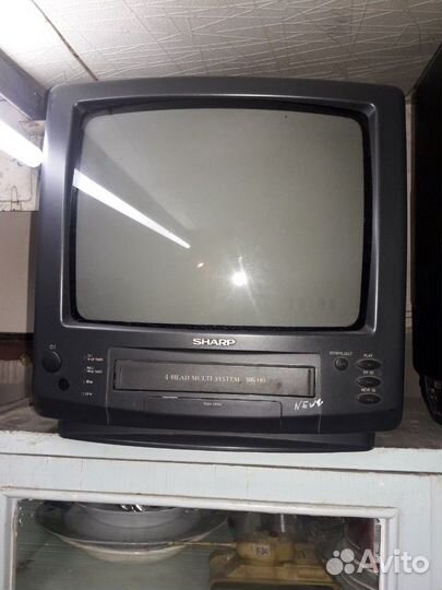 Видеодвойка телевизор мини с видео касетой