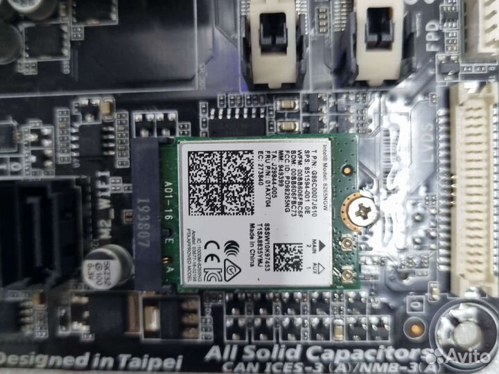 Материнская плата GA-iimb1900N+128Gb,W10,WiFi,mITX