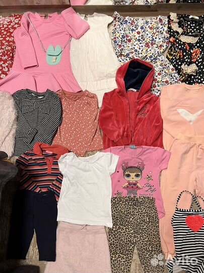 Вещи пакетом для девочки 110р