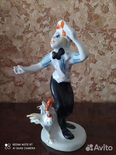 Клоун Олег Попов с петухом