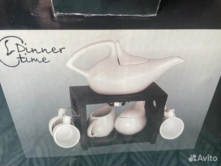 Чайный фарфоровый набор dinner time с подогревом
