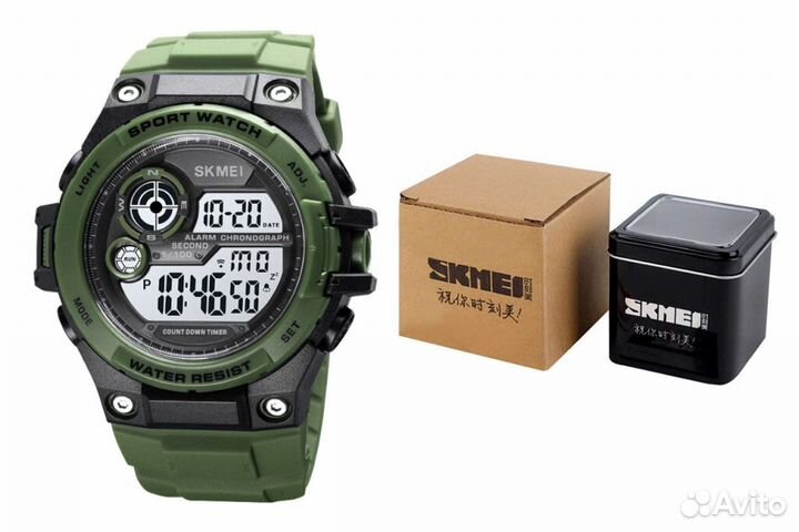 Тактические часы Олива Водозащита 100м