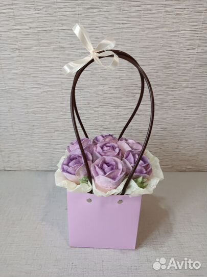 Букеты из зефирных цветов