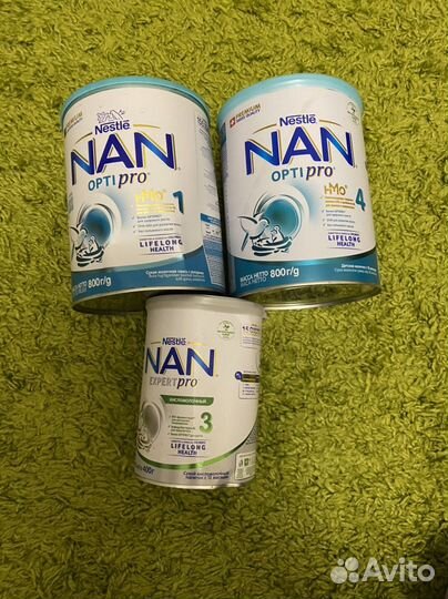Детские смеси Nan 1,3,4