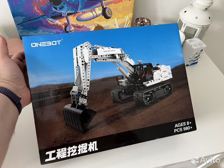 Конструктор onebot экскаватор 980 деталей