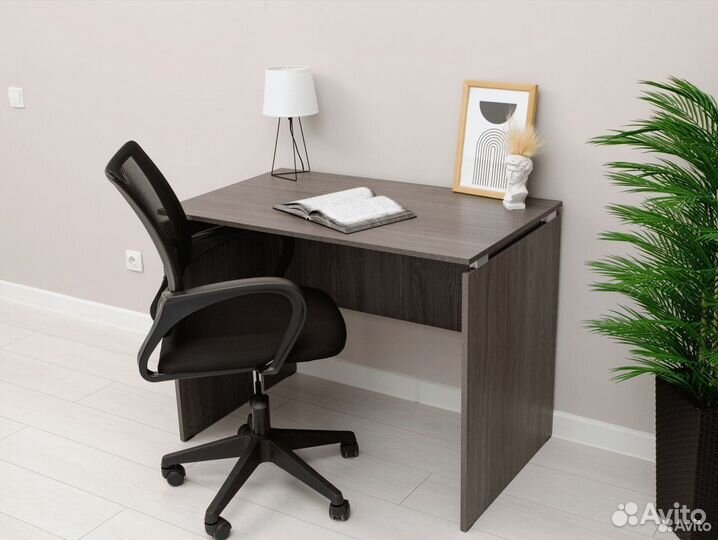 Стол парящий нераскладной темный ясень