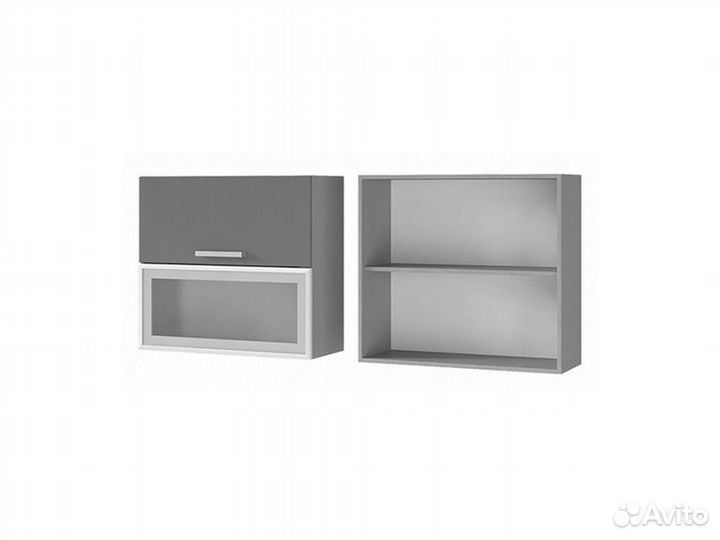 Кухня Крафт шкаф 8 В3 корпус белый, фасад 8В3