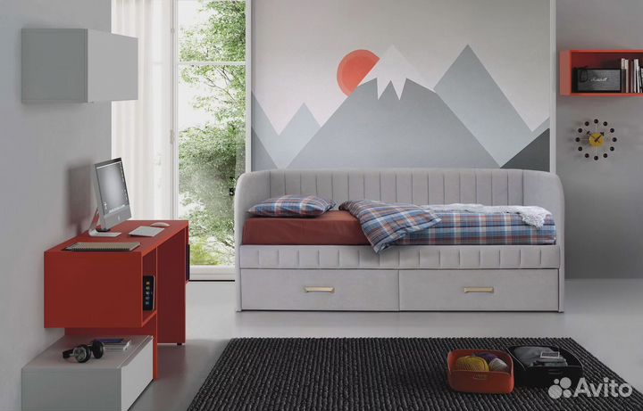 Мягкая кровать Слайт (цвета разные)