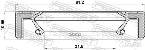 Сальник привода 31.5x61.2x10.95x13.6 Chevrolet