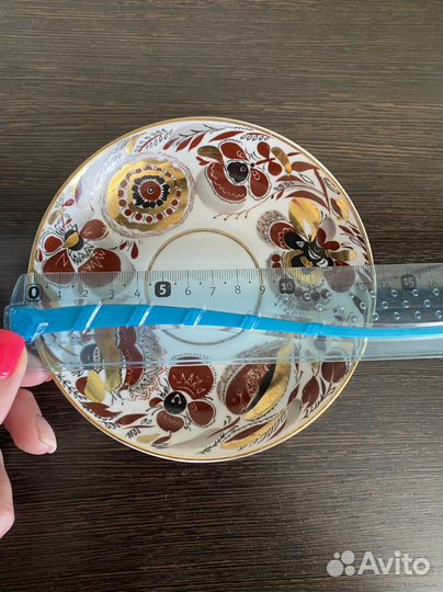 Чайная пара. лфз. Цветы. Золото. Редкая