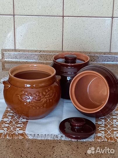 1987гссср Горшки для запекания керамические