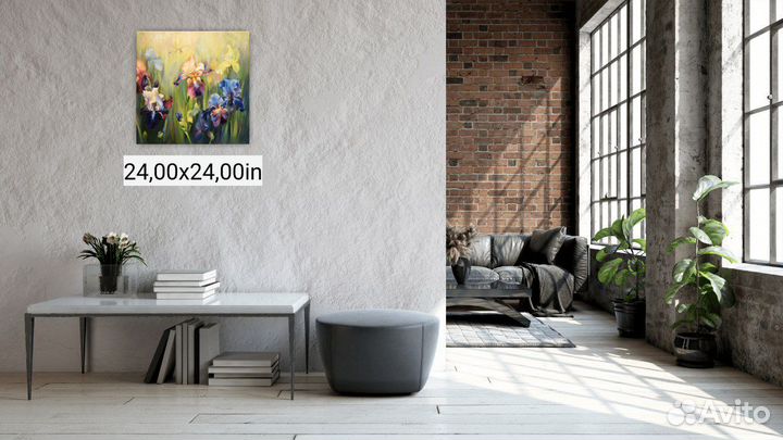 Картина маслом на холсте цветы