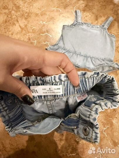 Джинсовый костюм для девояеки Zara 116