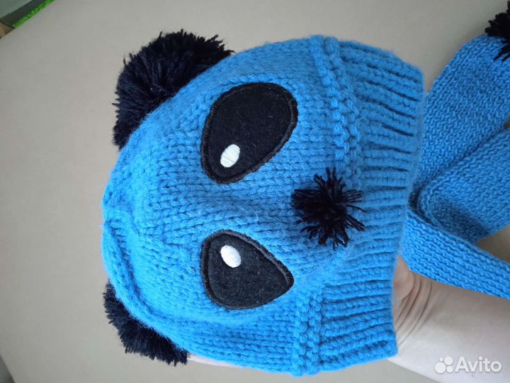 Комплект шапка шарф варежки