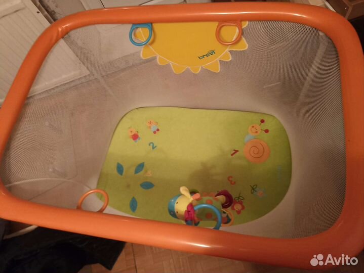 Манеж brevi с матрасом и игрушкой