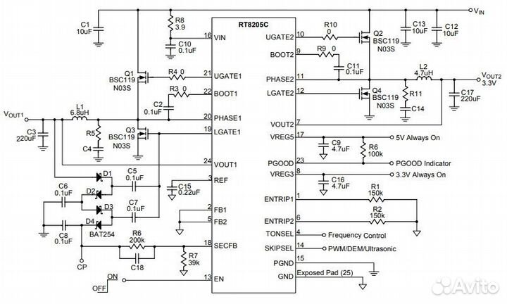 Микросхема RT8205cgqw CL