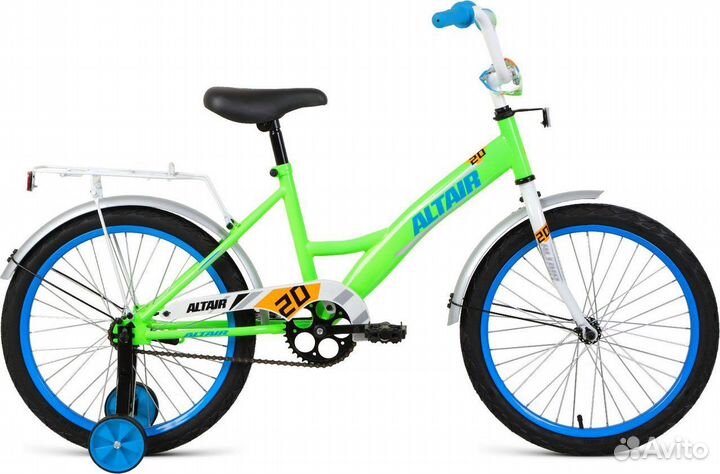 Велосипед altair kids 20 (2022) ярко-зеленый/синий