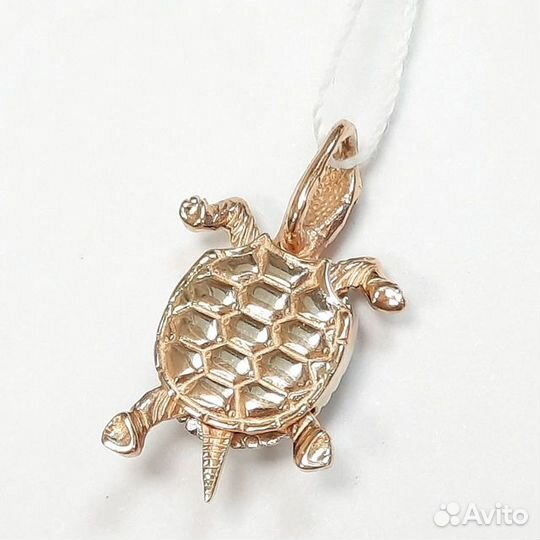 Золотая подвеска с фианитом