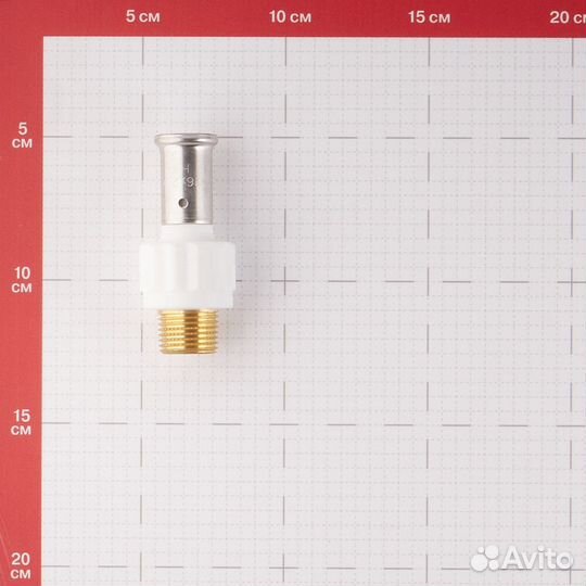 Муфта Henco (17PKW-2004) 20(пресс) х 1/2 нр(ш) pvdf белая
