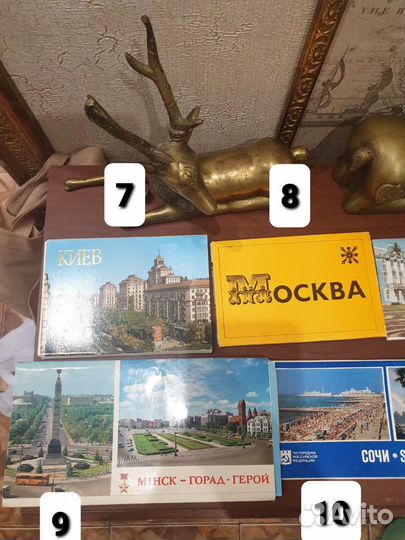 Наборы советских открыток и фотографий